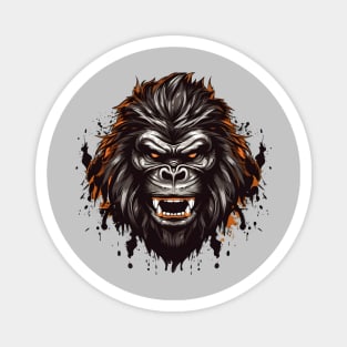 Angry Gorilla face Magnet